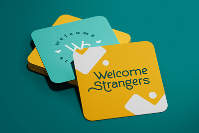 Welcome Strangers Branding brand identity branding friendly graphic design logo mockup startup strangers typography visual identity welcome