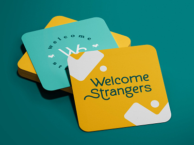Welcome Strangers Branding brand identity branding friendly graphic design logo mockup startup strangers typography visual identity welcome