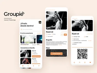 Concert tickets App android app concert design festival ios mobile music ticket ui