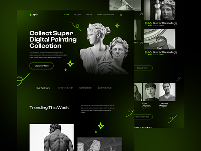 NFT Landing Page | Dark UI Concept figma landing page nft nft landing page design ui uiux designing uiuxdesigner ux web web design web ui website design