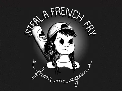 French Fry graphic design illustration