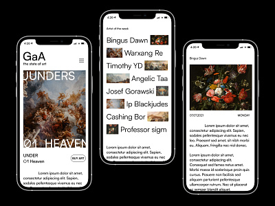 GaA State of Art - Daily 10 - Art Exchange/buy apps apps art branding design editorial design graphic design ios iphone minimalism minimalist typography ui ux