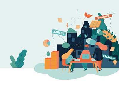 Esplanade Québec graphic design illustration