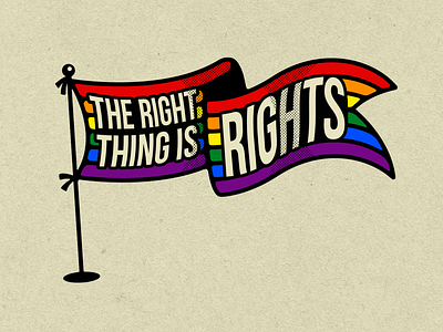 STATEMENT 001 design digital flag halftone illustration illustrator lgbt lgbtq logo love is love rainbow rights texture the right thing vector wacom
