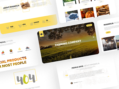 Farming Website - UI Design app design farmers farming farming website illustration landing page minimal new popular design simple design template templates ui uidesign uiux ux uxdesign webpage website