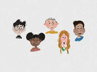 Cool Kids Club Concept Illustration art children children illustration childrens book club cool kids creative design digital drawing graphic design illustration kid illustration kids painting paper picture book procreate sketch watercolor