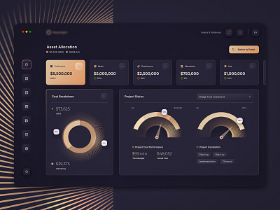 Wealth Management Dashboard art deco dashboard ui wealth management