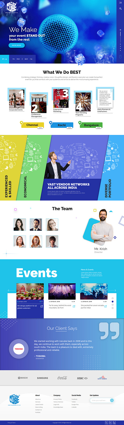 Event website home shot