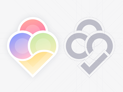 Ice-cream prototype logo branding circles collaboration figma logo logotype