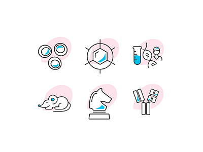 Icon Set for Advanced Medicine branding cells design dna graphic design healthcare icons illustration medical medicine vector web design