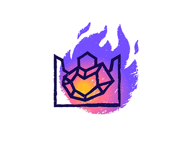 Crown with magic stone brand branding crown design fire identity illustration logo logotype magic star stone