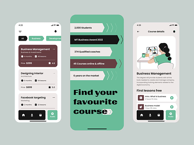 Mobile courses app android android app app app design application design interaction ios ios app ios app design mobile app mobile application mobile interaction ui ux