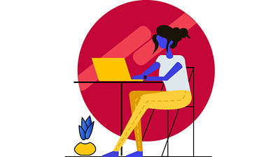 Working Girl adobe design girl graphic design il illustration vector