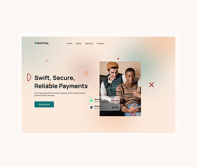 Swift Pay | Fintech Hero Page design fintech fintech app ui uiux design web