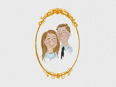 Together Forever Illustration art canvas concept couple creative design digital digital art drawing frame graphic design illustration love marriage married couple illustration painting picture book procreate sketch wedding