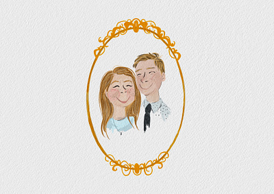 Together Forever Illustration art canvas concept couple creative design digital digital art drawing frame graphic design illustration love marriage married couple illustration painting picture book procreate sketch wedding