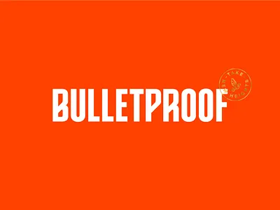 Bulletproof - Logo Concept confidence food gold icon logo packaging type
