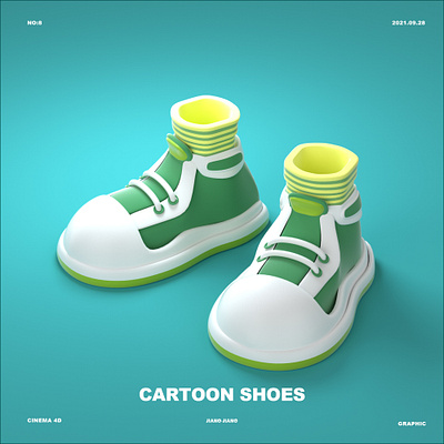 cartoon shoes 3d character design fashion style ui