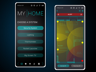 Home Security App - 2020 app clean dashboard design ui ux