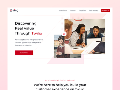 Zing Landing Page clean clean ui design landing page minimalist ui website