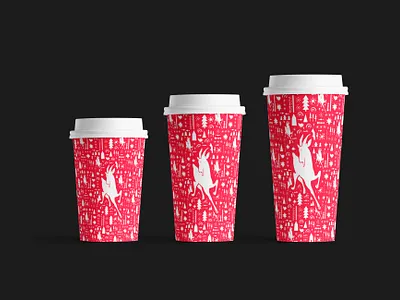 Kaladi Bros. Coffee Holiday Cups branding christmas coffee coffee cup december design holiday illustration logo nordic nordic winter paper cup vector winter