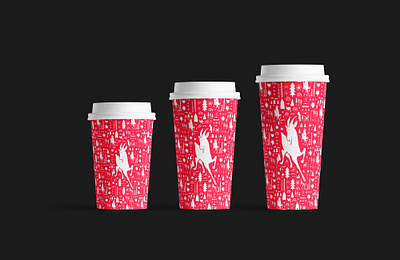 Kaladi Bros. Coffee Holiday Cups branding christmas coffee coffee cup december design holiday illustration logo nordic nordic winter paper cup vector winter