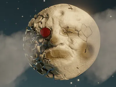 A Trip To the Moon (Le Voyage dans la Lune) destruction 1902 3d a trip to the moon animation clip design illustration jean michel jarre krasowski.ru logo stanislav krasowski