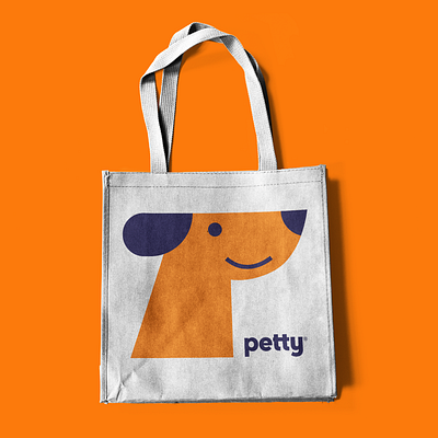 Petty Branding – Bag alexandre fontes animal bag bolsa brand branding cachorro dog ecobag friendly head icon id logo logotyp orange pet pet brand tote woof