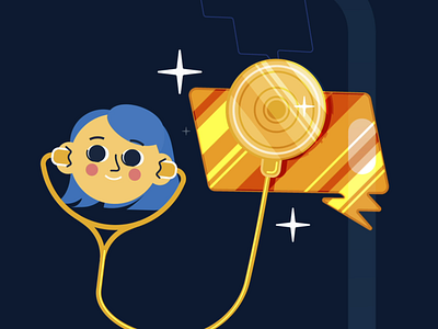 Learning Journey: Communication (Listening Is Golden) animation branding characters communication design disney diversity education elearning ethan fowler glasses gold illustration joysticksandsliders limber map motion graphics relationships storytelling