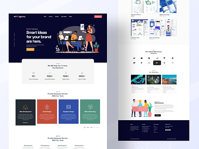 Start UP Agency Web Design 2020 trends agency web design apps design branding design digital agency graphic design icon illustration logo minimal modern portfolio website start up agency typography ui ux vector web website