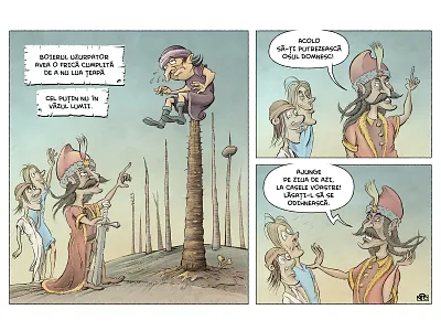 Vlad The Impaler bande desineé brush pen cartoon panels comic comic strip illustration ink drawing ink skecth photoshop