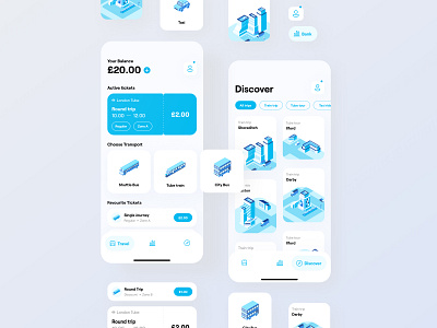 Transport app app blue design transport typography ui ux