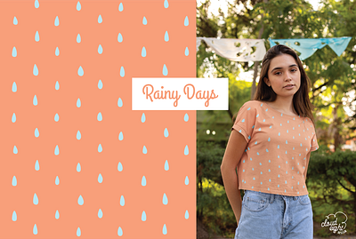 Rainy Days Seamless Pattern art licensing graphic design illustration licensing pattern design rain pattern rain patterns seamless pattern surface pattern design surface patterns vector pattern