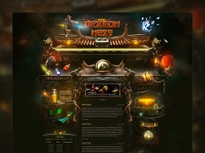 New Dragon Nest! Game interface 3d animation art dark site dark website design site digitalnox dragon nest server dragon nest site fantasy design game design game interface game server game site ui ux web site wow design