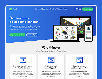 E4teori.se design drivers license driving school school ui website design