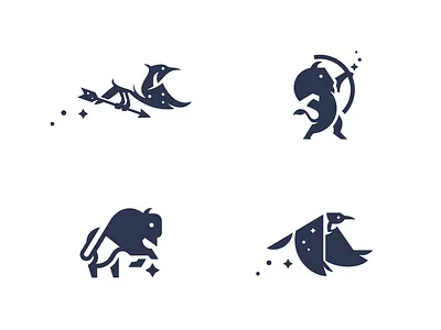 Ad Astra Concepts arrow bird bison bow buffalo feather fly horn icon kansas logo meadowlark motto shooting star space stars