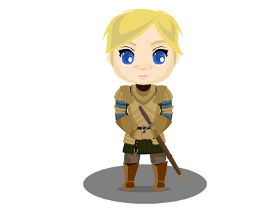 Brienne de Tarth branding brienne briennedetarth chibi design diseño gameofthrones illustration logo typography ui ux vector vector illustration