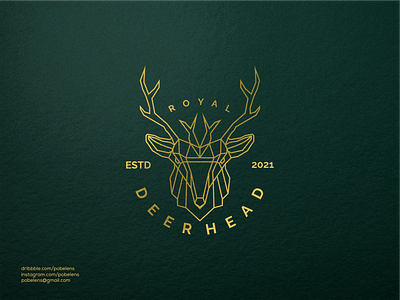 Deer Head Lineart Logi app brand mark branding deer design icon illustration jewelry lineart logo logodesign monoline royal sale logo ui ux vector