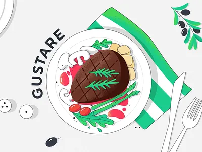 OneFood - Buy Steak 🥩🔥 3d aftereffects animation apple buy cheese dish food food delivery meal meat morph motion motion graphics steak wine