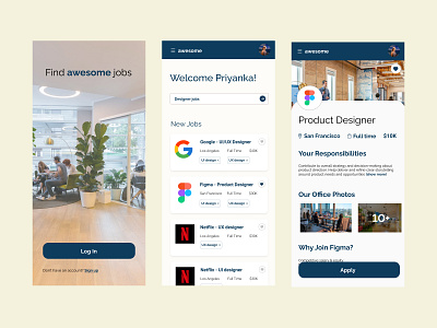 Job Listing design designchallenge figma figmadesign ui ux