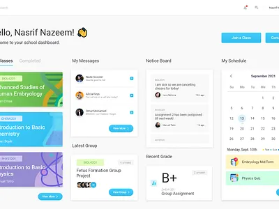 Student Dashboard - Edunow calgary design edtech product design ui ux