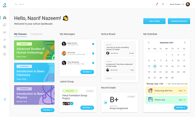 Student Dashboard - Edunow calgary design edtech product design ui ux