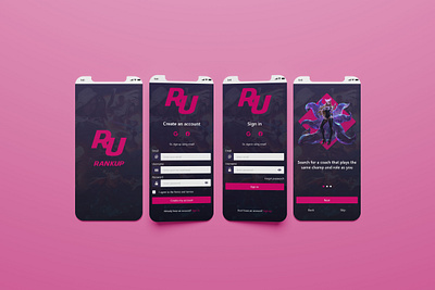 Create an account, Sign in, & Onboarding Snapshot design league of legends product design sign up ui ux