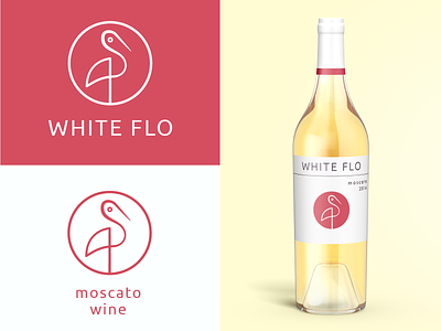 Wine Logo behance bird bottle branding identity illustration label line logo mascot minimalist moscato package simple symbol warm up weekly white wine