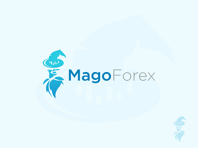 MagoForex Logo design abirhossainsajul blue color branding flat logo head icon logo logo design minimal modern logo new logo sajul2590 symbol