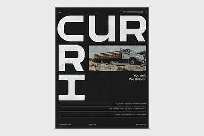 Curri | Collateral brand branding construction curri delivery identity logo material people truck