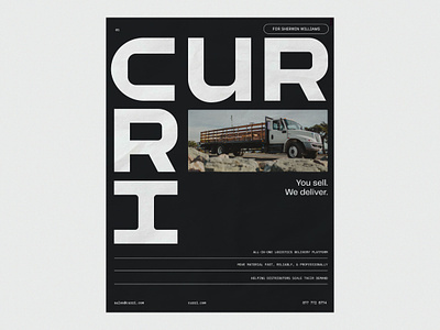 Curri | Collateral brand branding construction curri delivery identity logo material people truck