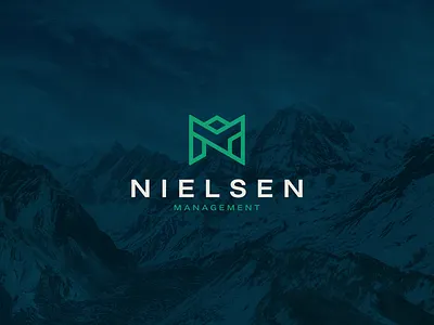 Nielsen Management branding design icon identity lettermark logo logotype mark monogram nm symbol typography vector