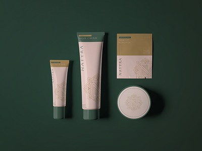 Natyra Luxury Skin Care | Packaging Design beauty branding cruelty free emerald graphic design green hand drawn intricate logo monogram n natural organic package design packaging rose gold skincare strategy trendy wholistic
