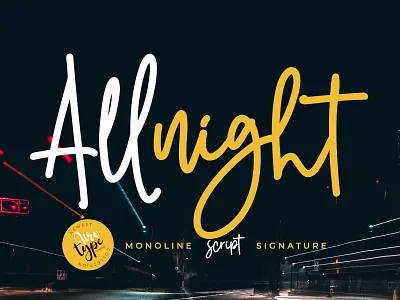 Allnight - Modern Handwritten Font cute font design font fonts graphic design handwriting handwritten font illustration lettering script script font typeface typography
